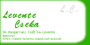 levente cseka business card